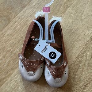 Genuine kids from Oshkosh Target deer fox flats shimmer tail size 12 NEW